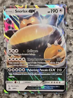 Pokemon TCG Snorlax GX SM05 Sun Moon Black Star Promo Card - Image 1