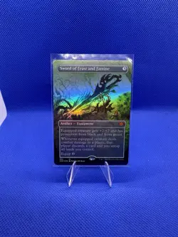 Sword of Feast and Famine (Borderless) Double Masters Foil - Image 1