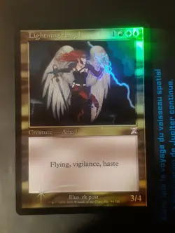 Ange d'eclair PREMIUM / FOIL - English Time Spiral Lightning angel - Magic mtg - Image 1