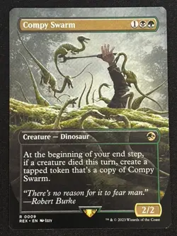 1x MTG Compy Swarm (Borderless) - Jurassic World Collection (REX) #9 - Magic - Image 1