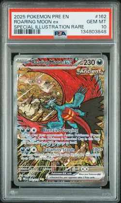 2025 POKEMON PRE EN-PRISMATIC EVOLUTIONS #162 ROARING MOON EX PSA 10 - Image 1