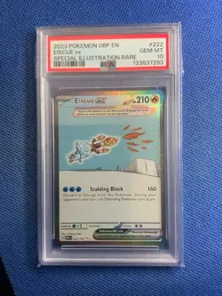Pokemon Obsidian Flames 2023#222 Eiscue EX Sir PSA 10 - Image 3