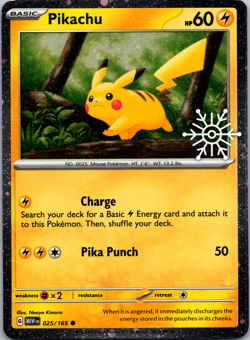 Pokemon TCG Pikachu Pikachu Snowflake Holo 2025 Advent Calendar Promo NM - Image 1