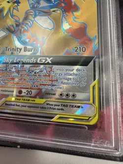 2019 Pokemon Sun & Moon Hidden Fates #66 Moltres-Zapdos-Articuno GX PSA 9 Mint - Image 3