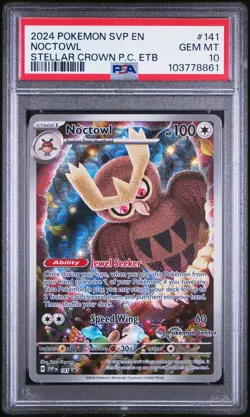 Noctowl SVP 141 Pokemon Center Stamped Black Star Promo PSA 10 #141 - Image 1