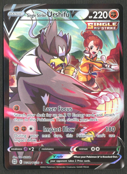 Pokemon TCG: Single Strike Urshifu V TG18/TG30 Brilliant Stars Trainer Gallery - Image 1