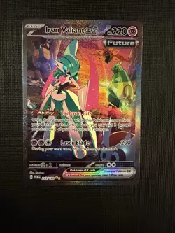 Pokemon TCG Iron Valiant EX Paradox Rift 249/182 Special Illustration Rare NM - Image 1