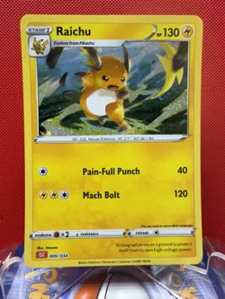 POKEMON CLASSIC COLLECTION RAICHU CLC 009/034 HOLO SET FRESH NM #574 - Image 1