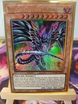 Rotaugiger Finsterer Metalldrache MGED-DE009 Gold Rare Deutsch NM V2 YUGIOH - Image 1