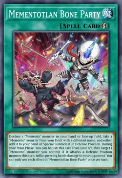 Yugioh RA04-EN099 - Mementotlan Bone Party - Secret Rare - Image 1