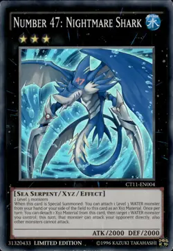 Number 47: Nightmare Shark - Super Rare Limited Edition CT11-EN004 - LP - YuGiOh - Image 1