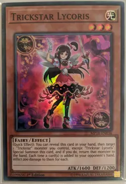 YuGiOh Trickstar Lycoris Super Rare MP18-EN036/COTD-EN007 - Image 1