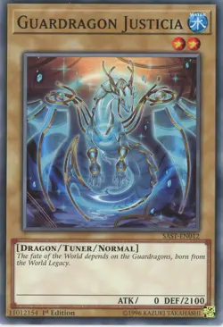Yugioh Guardragon Justicia SAST-EN012 Common 1st Edition NM x3 - Image 1