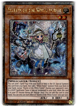 YUGIOH ELZETTE OF THE WHITE FOREST QUARTER CENTURY RARE NM INFO-EN014 - Image 5