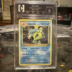 Pokemon TCG Gyarados Holo Rare Card 34/108 Evolutions XY graded 8 - Image 1