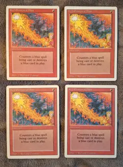 MTG Revised - Red Elemental Blast (x4) - LP - nice looking vintage cards - Image 1