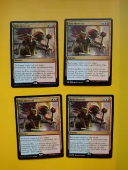 MTG Card. Role Reversal playset War of the Spark. Rare 4 cards - Image 1