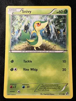 Snivy 1/114 Cosmos Holo Pokemon Card 2011 Black & White - Image 1