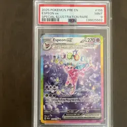 Pokemon TCG Espeon EX Prismatic Evolutions SIR Holo Card 155/131 PSA 9 - Image 1