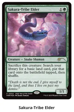 FOIL Sakura-Tribe Elder MTG 2025 Year Of The Snake Promo NM English - Image 1