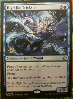 MTG High Fae Trickster Foundations Pre Release FOIL LP x1 - Image 2
