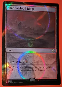 MTG. MAGIC: SHADOWBLOOD RIDGE: Rare,#373, M3C: Ripple Foil/ Land - Image 1