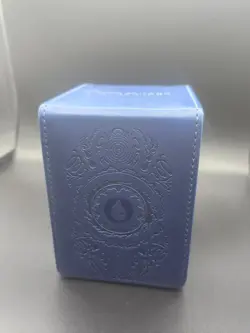 Ultra Pro Alcove Flip Leather Deck Box MTG - Blue Mana Symbol - Magnetic - Used - Image 1