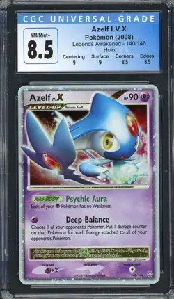 CGC 8.5 Azelf Lv. X Legends Awakened 140/146 Holo Pokemon Card B13 - Image 1
