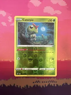 Pokemon Card Caterpie Rebel Clash Reverse Holo 001/192 Near Mint - Image 1