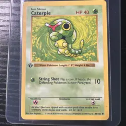 Caterpie 1st Edition Base Set 45/102 WOTC Vintage Pokemon 1999 - Image 1