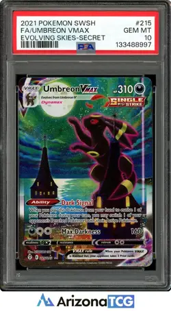 Pokemon 2021 Umbreon VMAX 215/203 Alt Art Evolving Skies GEM MINT PSA 10 - Image 1
