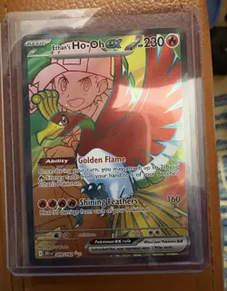 Pokemon TCG Ethan's Ho-Oh EX Ultra Rare Full Art Destined Rivals 209/182 - Image 1