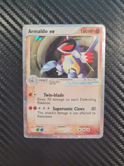 Pokemon TCG - Armaldo ex - 16/17 - Ultra Rare Foil Swirl - POP Series 1 - MP - Image 1