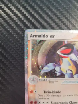 Pokemon TCG - Armaldo ex - 16/17 - Ultra Rare Foil Swirl - POP Series 1 - MP - Image 4