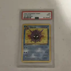 1999 Pokemon Fossil Cloyster 32/62 1st Edition PSA 9 Mint - Image 1