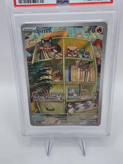 PSA 9 Litten Illustration Rare Temporal Forces 167/162 Pokemon - Image 3