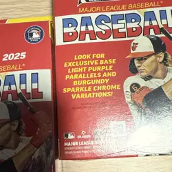 2025 Topps Heritage Baseball Trading Cards Hanger Box 4 Packs - Image 3