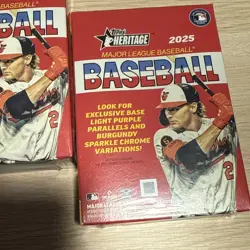 2025 Topps Heritage Baseball Trading Cards Hanger Box 4 Packs - Image 4