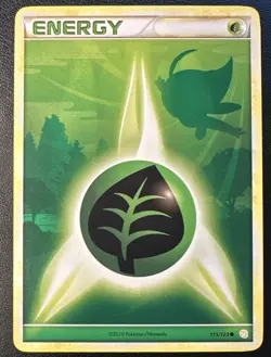 Grass Energy [CELEBI] - 115/123 - Pokemon Heart Gold Soul Silver Card [LP] - Image 1