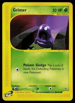 Pokemon Card - Grimer Aquapolis 79/147 Non Holo - Image 1
