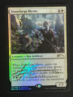 1x MTG Stoneforge Mystic (Foil, Autographed) - Grand Prix Promos (GPP) #1 - Image 1
