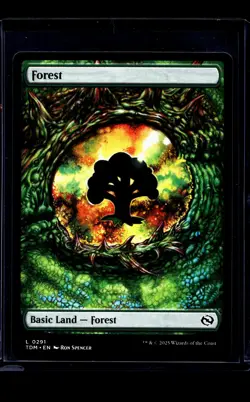 2025 MTG Magic The Gathering Tarkir Dragonstorm Full Art #291 Dragon Eye Forest - Image 1