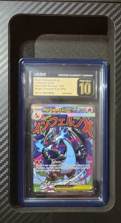 Pokemon Mega Charizard X ex MEP Black Star Promo 023 CGC 10 Pristine - Image 3