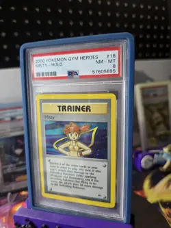 2000 Pokemon Gym Heroes #18 MISTY HOLO 18/132 RARE Trainer Card PSA 8 W Guard - Image 1