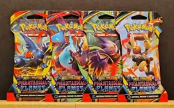Pokemon Phantasmal Flames Art Sleeved Booster Packs x4 ** NEW ** - Image 1