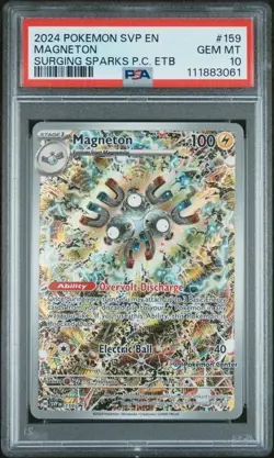 Magneton #159 - 2024 Surging Sparks ETB Pokemon Center Stamp Promo - PSA 10 - Image 1