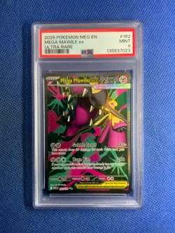 Pokemon TCG Mega Mawile ex 162/132 Mega Evolution Ultra Rare PSA 9 - Image 1