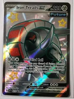 Pokemon TCG Shiny Iron Treads ex 073 Scarlet & Violet Black Star Rare Promo Holo - Image 1