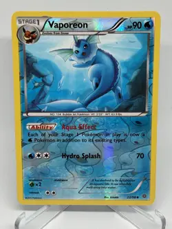 Pokemon TCG Vaporeon 22/98 Reverse Holo XY Ancient Origins NM - Image 1