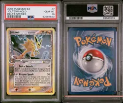 2005 POKEMON EX DELTA SPECIES #7 JOLTEON HOLO PSA 10 - Image 3